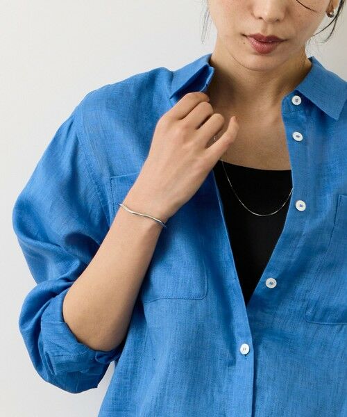 ROPE' / ロペ シャツ・ブラウス | ウォッシュリネンベーシックシャツ/イージーケア | 詳細7