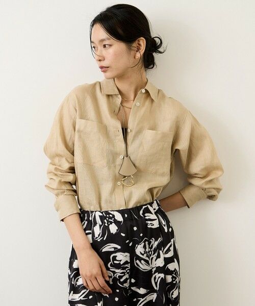 ROPE' / ロペ シャツ・ブラウス | ウォッシュリネンベーシックシャツ/イージーケア | 詳細8