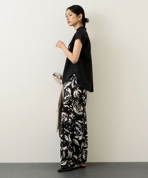 ROPE' / ロペ シャツ・ブラウス | 【一部WEB限定】スタンドフリルスキッパーブラウス(無地・ピンストライプ)/イージーケア | 詳細14