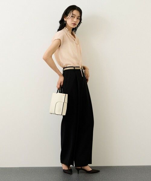 ROPE' / ロペ シャツ・ブラウス | 【一部WEB限定】スタンドフリルスキッパーブラウス(無地・ピンストライプ)/イージーケア | 詳細15