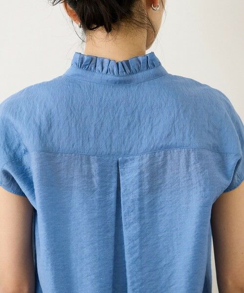 ROPE' / ロペ シャツ・ブラウス | 【一部WEB限定】スタンドフリルスキッパーブラウス(無地・ピンストライプ)/イージーケア | 詳細21