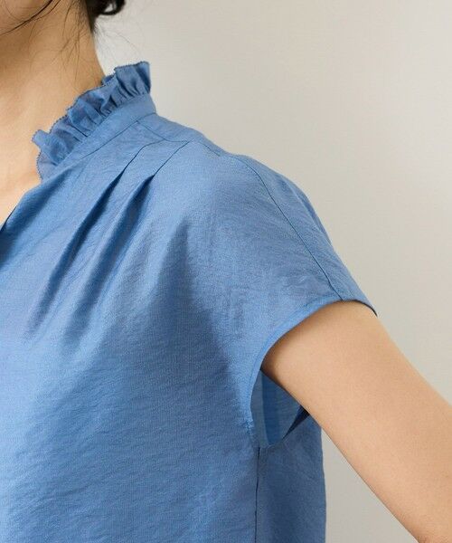 ROPE' / ロペ シャツ・ブラウス | 【一部WEB限定】スタンドフリルスキッパーブラウス(無地・ピンストライプ)/イージーケア | 詳細23