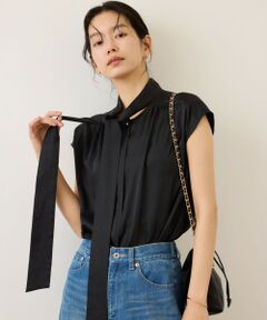 ROPE' / ロペ シャツ・ブラウス | サテンシルケットボウタイブラウス