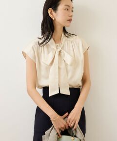 ROPE' / ロペ シャツ・ブラウス | サテンシルケットボウタイブラウス