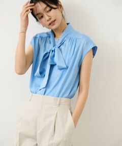 ROPE' / ロペ シャツ・ブラウス | サテンシルケットボウタイブラウス/イージーケア