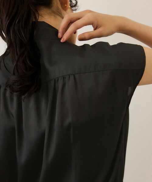 ROPE' / ロペ シャツ・ブラウス | サテンシルケットボウタイブラウス/イージーケア | 詳細9