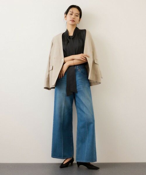 ROPE' / ロペ シャツ・ブラウス | サテンシルケットボウタイブラウス/イージーケア | 詳細11