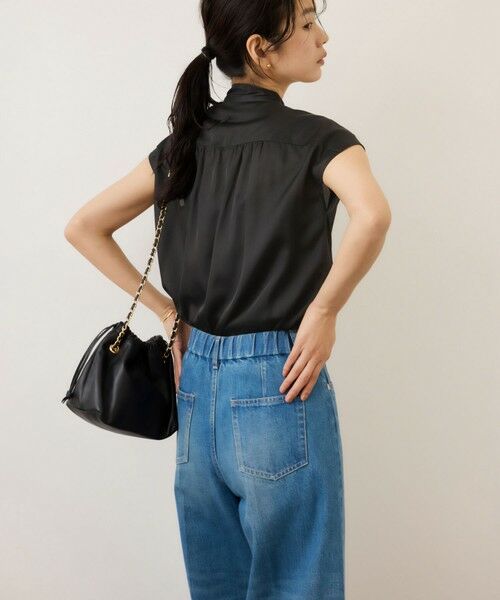 ROPE' / ロペ シャツ・ブラウス | サテンシルケットボウタイブラウス/イージーケア | 詳細13