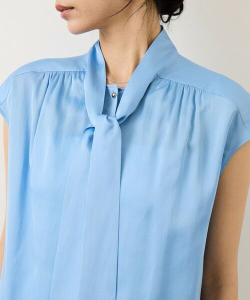 ROPE' / ロペ シャツ・ブラウス | サテンシルケットボウタイブラウス/イージーケア | 詳細19