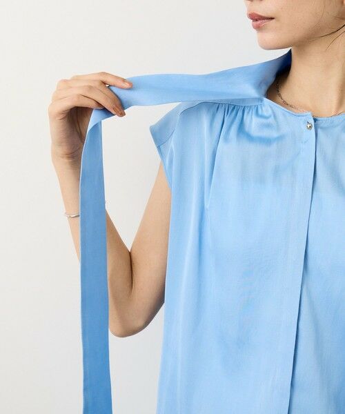 ROPE' / ロペ シャツ・ブラウス | サテンシルケットボウタイブラウス/イージーケア | 詳細20