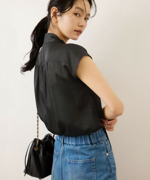 ROPE' / ロペ シャツ・ブラウス | サテンシルケットボウタイブラウス/イージーケア | 詳細2