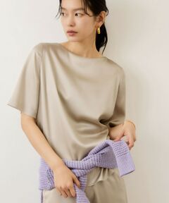 ROPE' / ロペ シャツ・ブラウス | ドレープサテンティーブラウス/セットアップ対応・イージーケア