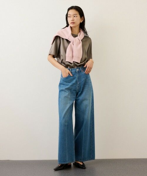 ROPE' / ロペ シャツ・ブラウス | ドレープサテンティーブラウス/セットアップ対応・イージーケア | 詳細11