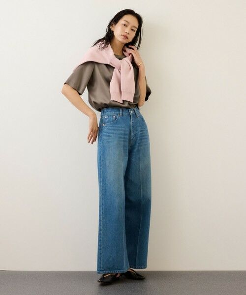 ROPE' / ロペ シャツ・ブラウス | ドレープサテンティーブラウス/セットアップ対応・イージーケア | 詳細12