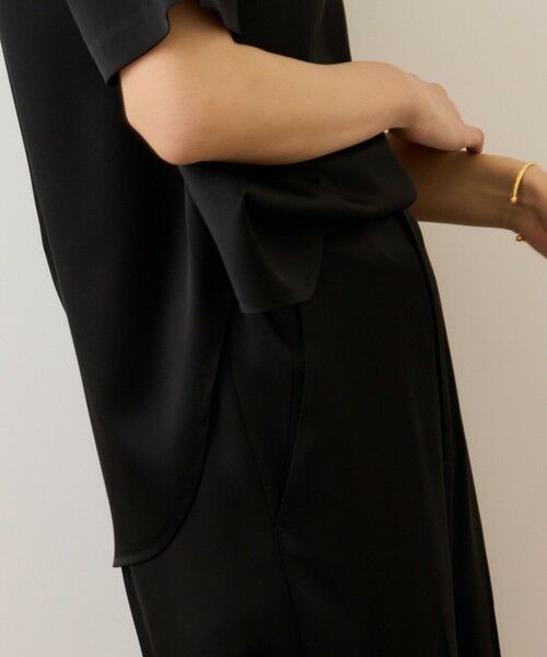 ROPE' / ロペ シャツ・ブラウス | ドレープサテンティーブラウス/セットアップ対応・イージーケア | 詳細13