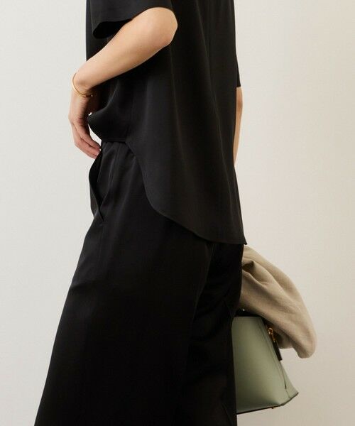 ROPE' / ロペ シャツ・ブラウス | ドレープサテンティーブラウス/セットアップ対応・イージーケア | 詳細14