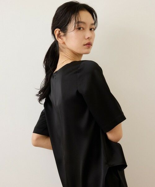 ROPE' / ロペ シャツ・ブラウス | ドレープサテンティーブラウス/セットアップ対応・イージーケア | 詳細16