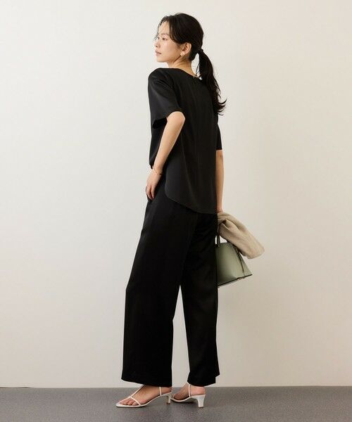 ROPE' / ロペ シャツ・ブラウス | ドレープサテンティーブラウス/セットアップ対応・イージーケア | 詳細17