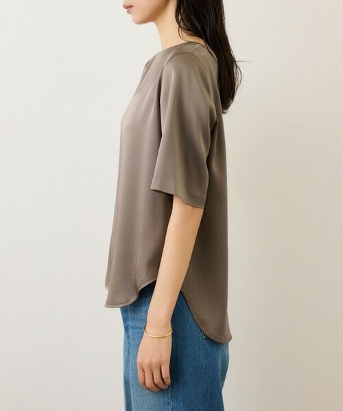 ROPE' / ロペ シャツ・ブラウス | ドレープサテンティーブラウス/セットアップ対応・イージーケア | 詳細20