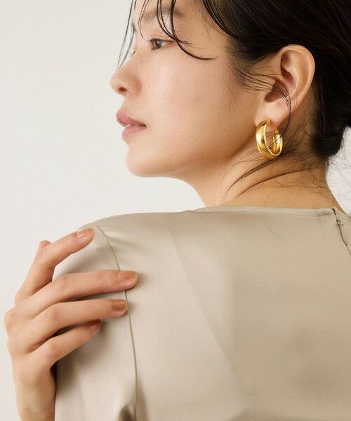 ROPE' / ロペ シャツ・ブラウス | ドレープサテンティーブラウス/セットアップ対応・イージーケア | 詳細7