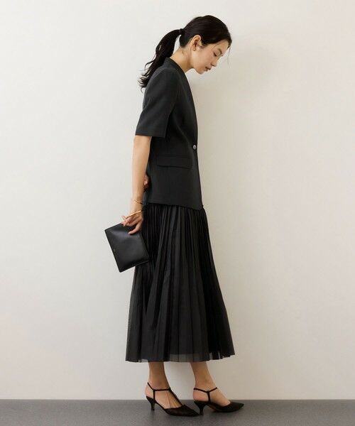 ROPE' / ロペ ノーカラージャケット | リネンハーフスリーブノーカラージャケット | 詳細10