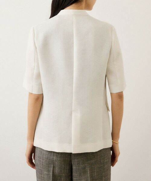 ROPE' / ロペ ノーカラージャケット | リネンハーフスリーブノーカラージャケット | 詳細16