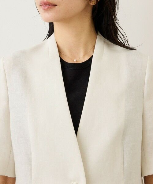 ROPE' / ロペ ノーカラージャケット | リネンハーフスリーブノーカラージャケット | 詳細18
