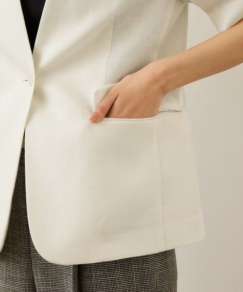 ROPE' / ロペ ノーカラージャケット | リネンハーフスリーブノーカラージャケット | 詳細20