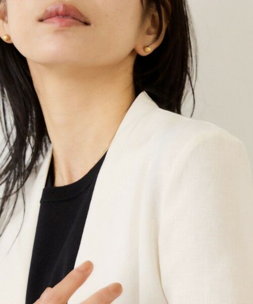 ROPE' / ロペ ノーカラージャケット | リネンハーフスリーブノーカラージャケット | 詳細3