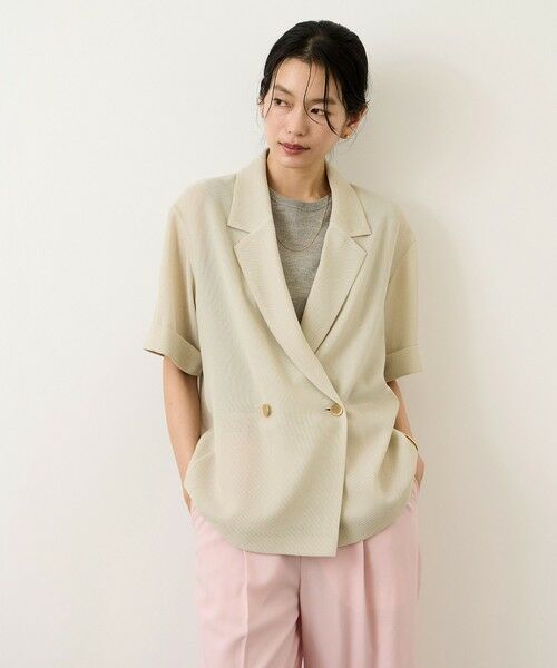 ROPE' / ロペ テーラードジャケット | ハーフスリーブライトメッシュジャケット/イージーケア | 詳細1