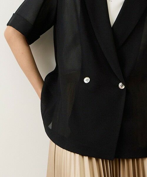 ROPE' / ロペ テーラードジャケット | ハーフスリーブライトメッシュジャケット/イージーケア | 詳細10