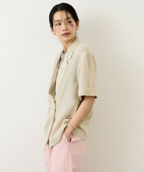 ROPE' / ロペ テーラードジャケット | ハーフスリーブライトメッシュジャケット/イージーケア | 詳細2
