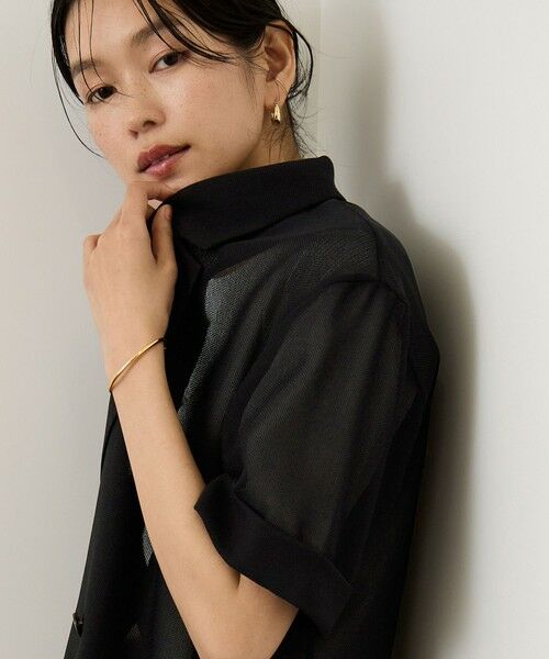 ROPE' / ロペ テーラードジャケット | ハーフスリーブライトメッシュジャケット/イージーケア | 詳細6