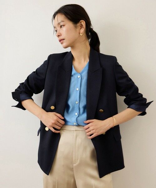 ROPE' / ロペ テーラードジャケット | ストレッチ金ボタンブレザージャケット | 詳細1