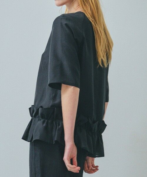 ROPE' / ロペ シャツ・ブラウス | 【一部店舗限定】【REALM（レルム）】HALF SLEEVE BLOUSE｜裾フリルブラウス　26SS | 詳細1