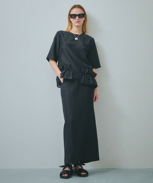 ROPE' / ロペ シャツ・ブラウス | 【一部店舗限定】【REALM（レルム）】HALF SLEEVE BLOUSE｜裾フリルブラウス　26SS | 詳細3