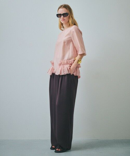 ROPE' / ロペ シャツ・ブラウス | 【一部店舗限定】【REALM（レルム）】HALF SLEEVE BLOUSE｜裾フリルブラウス　26SS | 詳細6