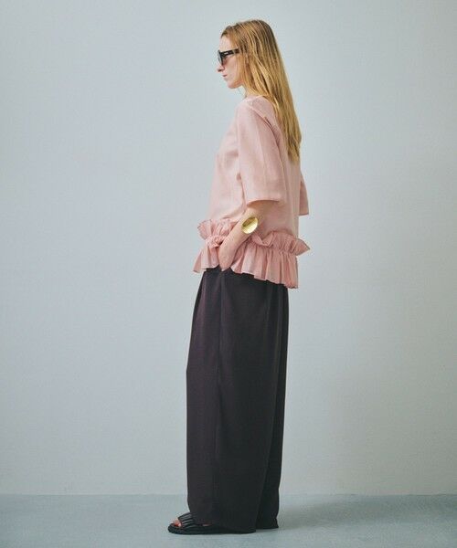 ROPE' / ロペ シャツ・ブラウス | 【一部店舗限定】【REALM（レルム）】HALF SLEEVE BLOUSE｜裾フリルブラウス　26SS | 詳細7