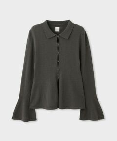 ROPE' / ロペ カーディガン・ボレロ | 【一部店舗限定】【REALM（レルム）】FLARE SLEEVE KNIT｜襟付きニットカーディガン