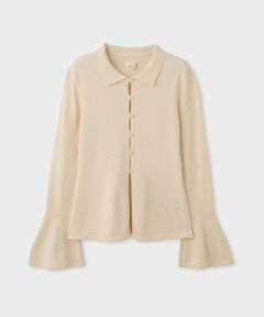 ROPE' / ロペ カーディガン・ボレロ | 【一部店舗限定】【REALM（レルム）】FLARE SLEEVE KNIT｜襟付きニットカーディガン