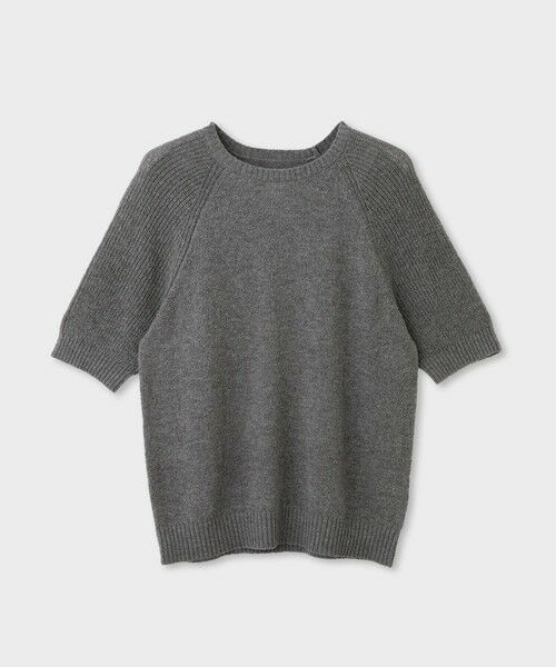 ROPE' / ロペ ニット・セーター | 【一部店舗限定】【REALM（レルム）】HALF SLEEVE KNIT｜5分袖ニット（チャコール(06)）