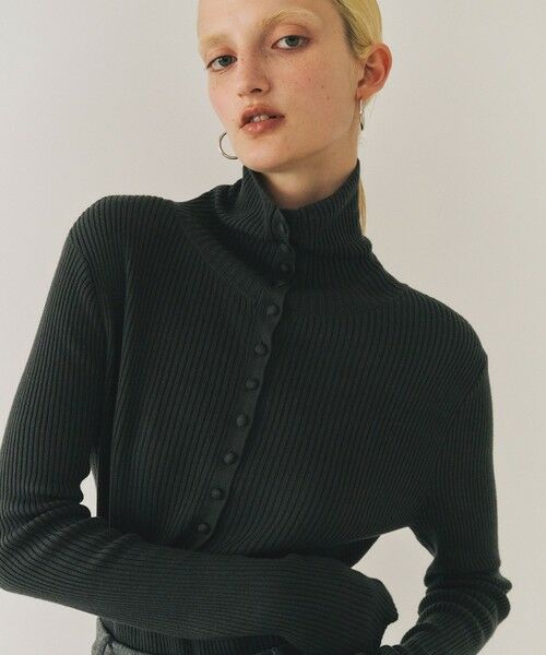 ROPE' / ロペ ニット・セーター | 【一部店舗限定】【REALM（レルム）】BUTTONED RIB TURTLENECK｜ニット（グレー(07)）