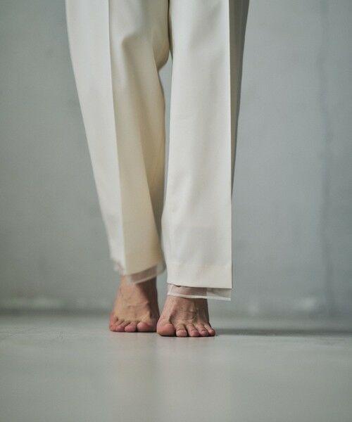 ROPE' / ロペ スラックス・ドレスパンツ | 【一部店舗限定】【REALM（レルム）】SETUP PANTS｜レイヤードパンツ（オフホワイト(15)）