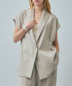 ROPE' / ロペ トレンチコート | 【一部店舗限定】【REALM（レルム）】SHAWL COLLAR HALF COAT｜ジレジャケット　26SS