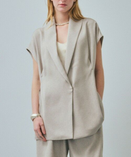 ROPE' / ロペ トレンチコート | 【一部店舗限定】【REALM（レルム）】SHAWL COLLAR HALF COAT｜ジレジャケット　26SS | 詳細4