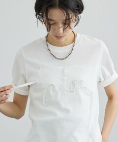 ROPE' / ロペ Tシャツ | 【SALON adam et rope'】テープ刺繍コンパクトTシャツ