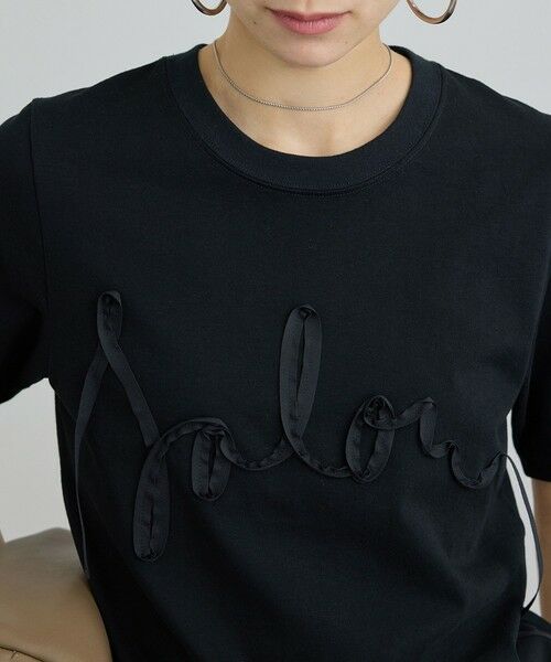ROPE' / ロペ Tシャツ | 【SALON adam et rope'】テープ刺繍コンパクトTシャツ | 詳細1