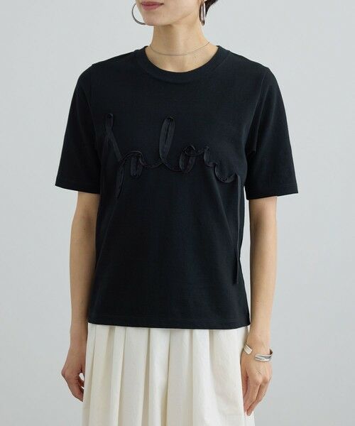 ROPE' / ロペ Tシャツ | 【SALON adam et rope'】テープ刺繍コンパクトTシャツ | 詳細12