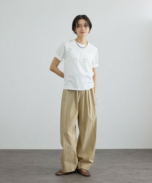 ROPE' / ロペ Tシャツ | 【SALON adam et rope'】テープ刺繍コンパクトTシャツ | 詳細5