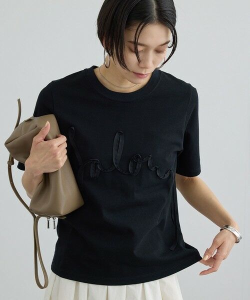 ROPE' / ロペ Tシャツ | 【SALON adam et rope'】テープ刺繍コンパクトTシャツ | 詳細7